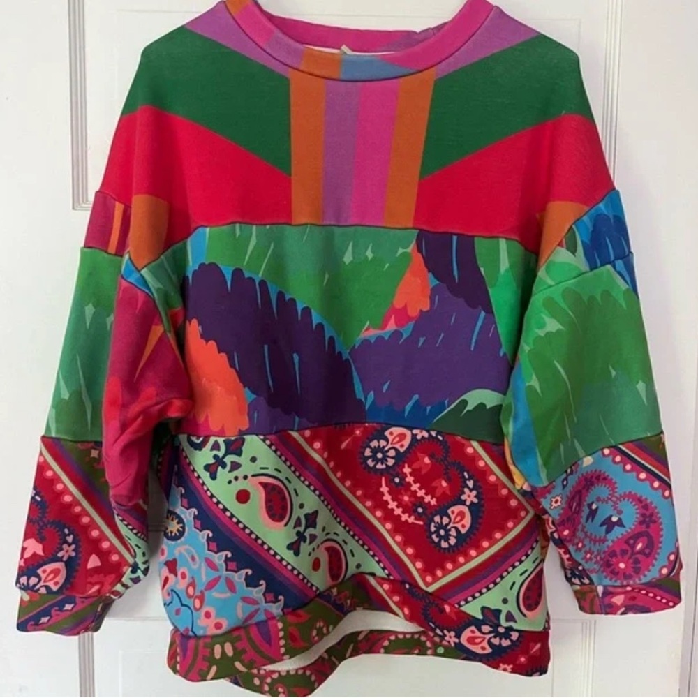 FARM Rio Multicolor Crew Neck Sweatshirt - Picture 3 of 3